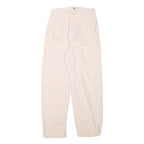 LEVI'S Womens Cotton Blend Cream Relaxed Straight Trousers W24 L24 Casual