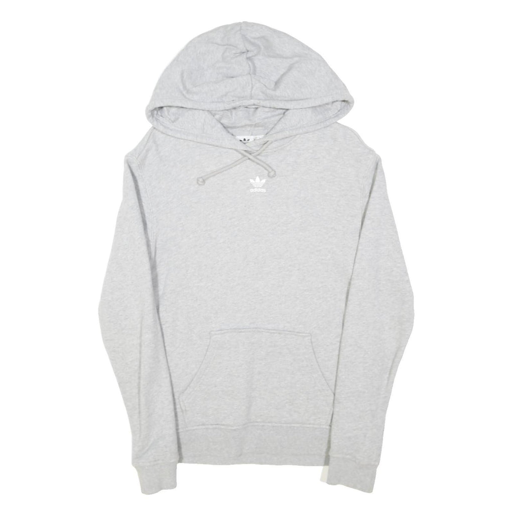 ADIDAS ORIGINALS Womens Grey Hoodie UK 8 Cotton Blend Pullover Casual Wear