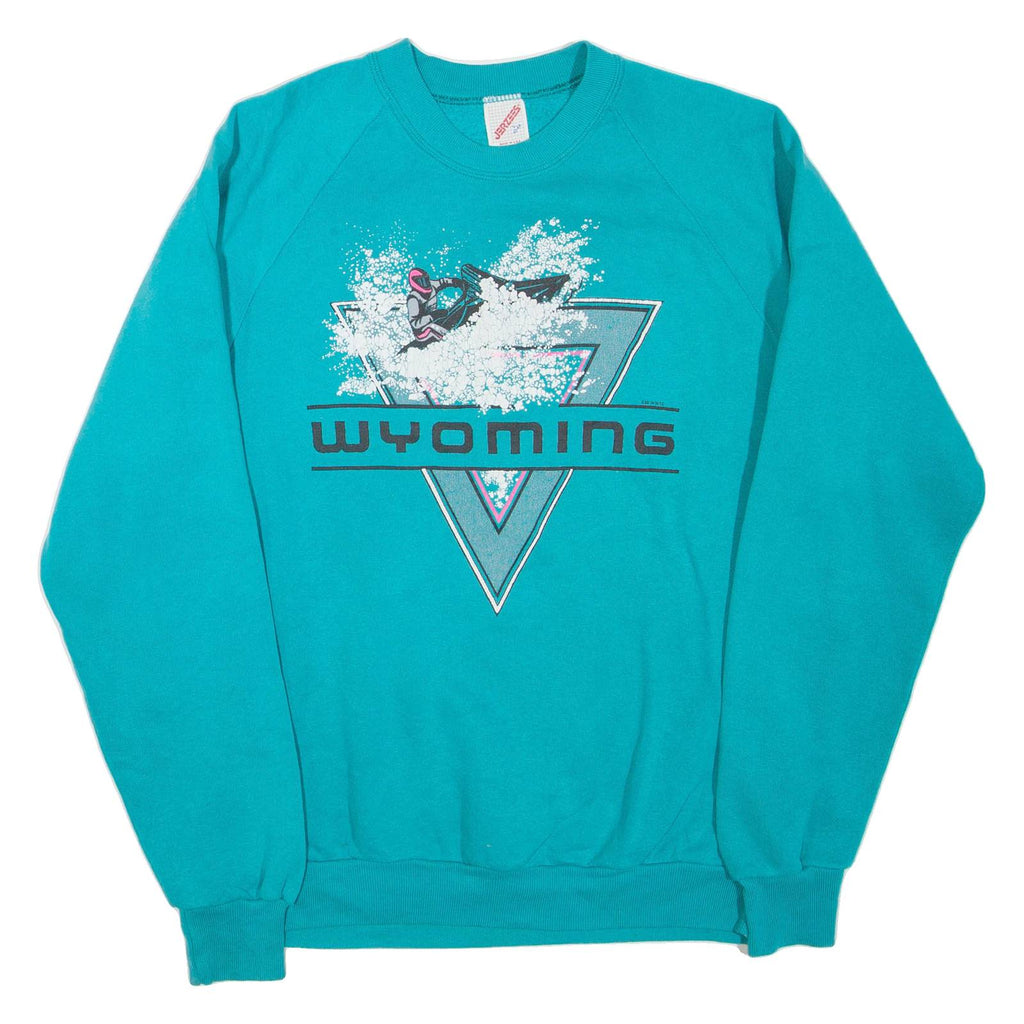 JERZEES Wyoming Womens Sweatshirt Blue Crew Neck L