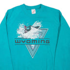 JERZEES Wyoming Womens Sweatshirt Blue Crew Neck L