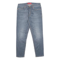 HUGO Mens Slim Blue Denim Jeans W32 L27 Zip Cotton Blend Casual Fashion