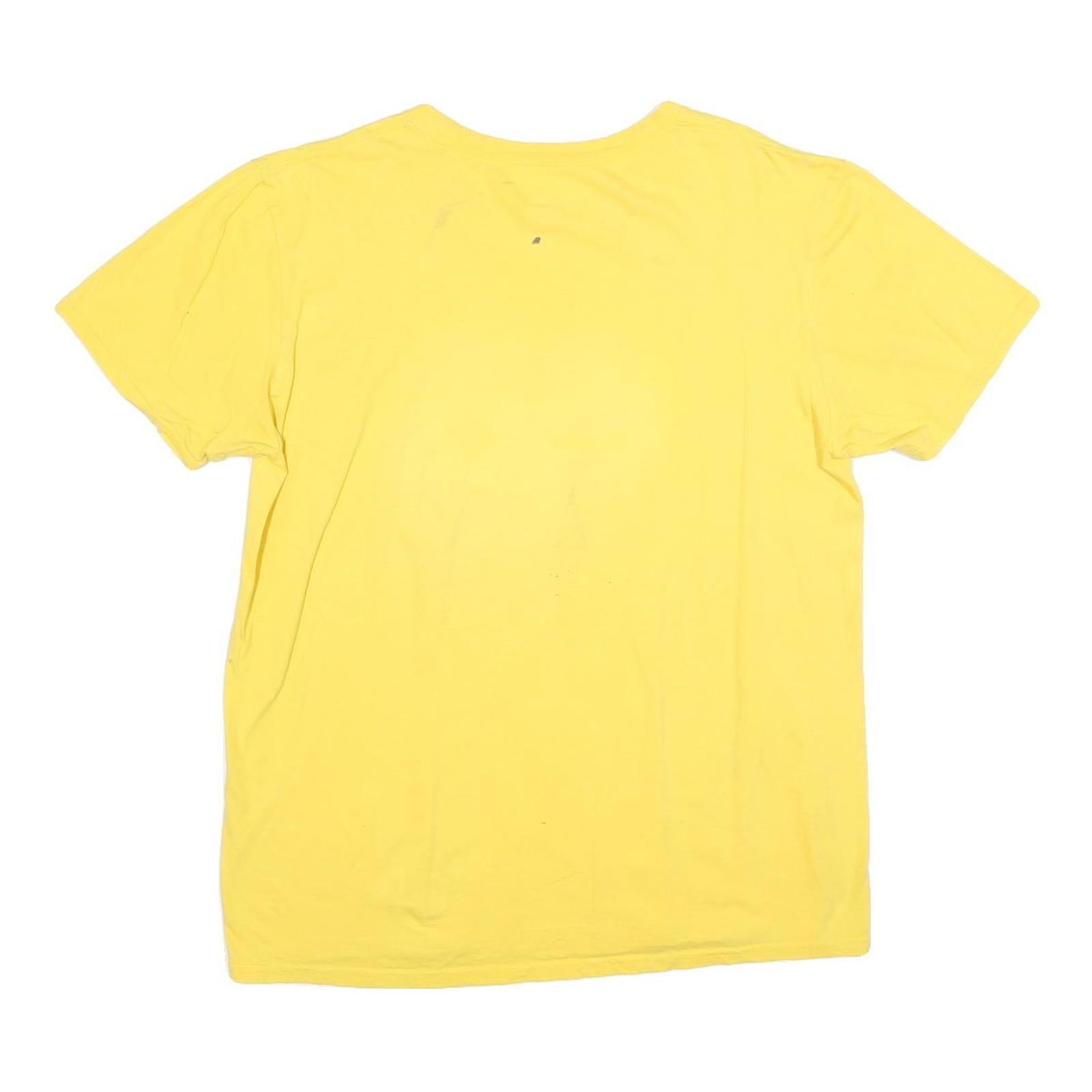 MAJESTIC Womens Yellow Steelers Graphic T-Shirt L Short Sleeve Crew Neck