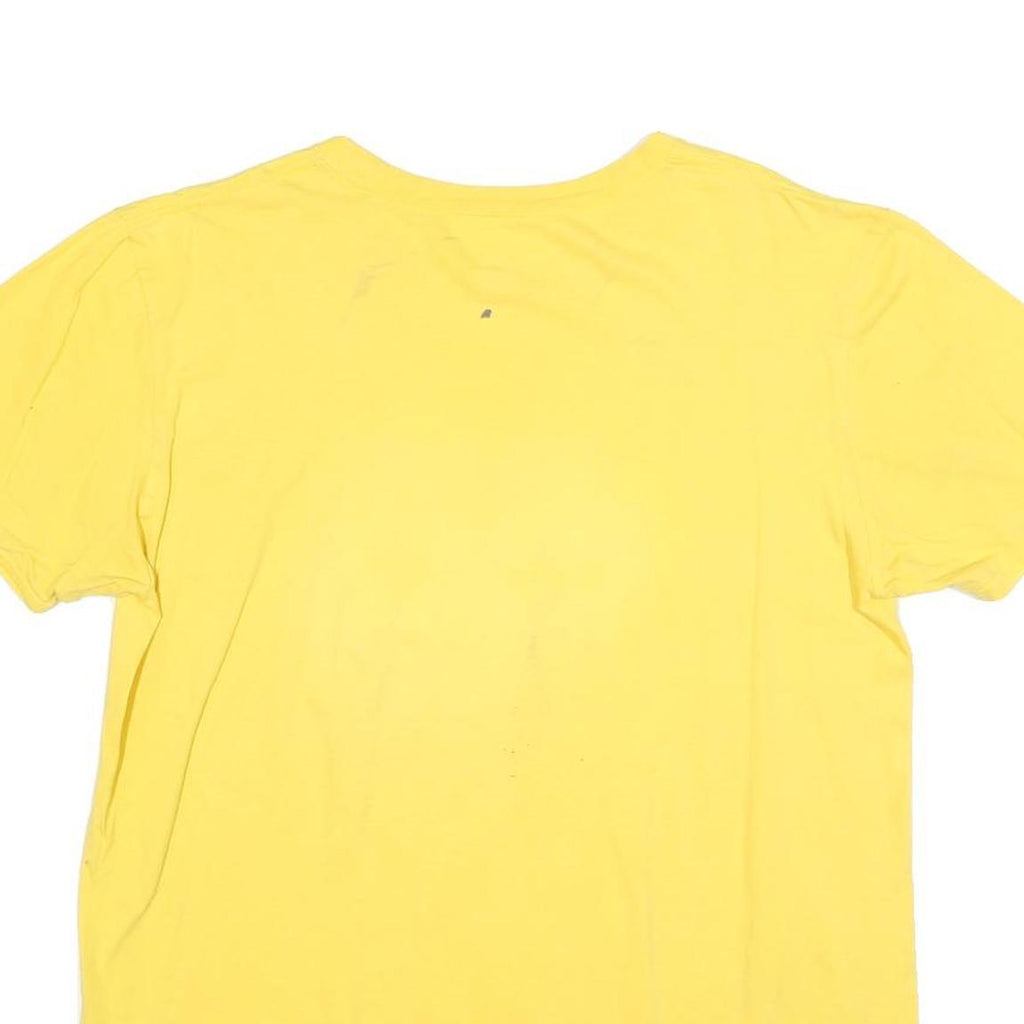 MAJESTIC Womens Yellow Steelers Graphic T-Shirt L Short Sleeve Crew Neck