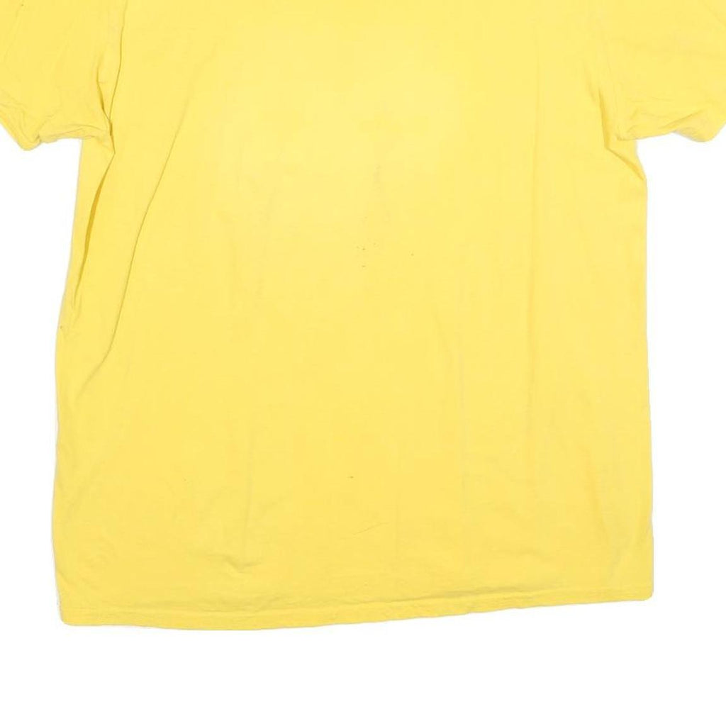 MAJESTIC Womens Yellow Steelers Graphic T-Shirt L Short Sleeve Crew Neck