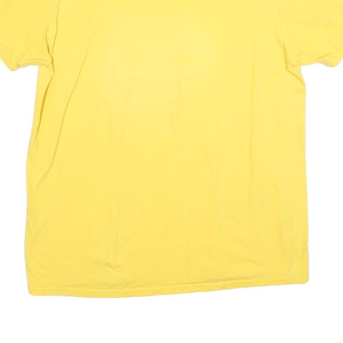 MAJESTIC Womens Yellow Steelers Graphic T-Shirt L Short Sleeve Crew Neck