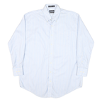 NAUTICA Mens Blue & White Striped Shirt L Button Down Long Sleeve Cotton