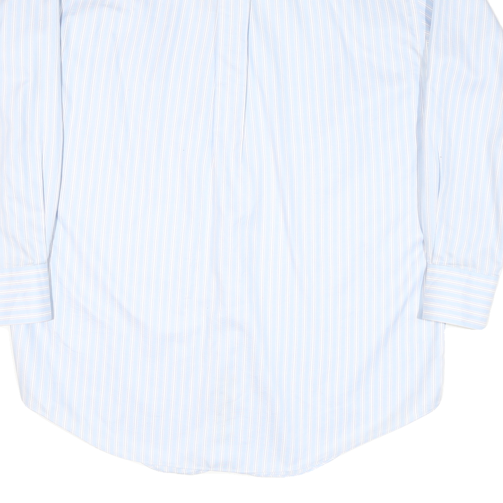NAUTICA Mens Blue & White Striped Shirt L Button Down Long Sleeve Cotton