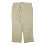 DICKIES Mens Cotton Blend Beige Regular Fit Straight Leg Trousers W34 L25