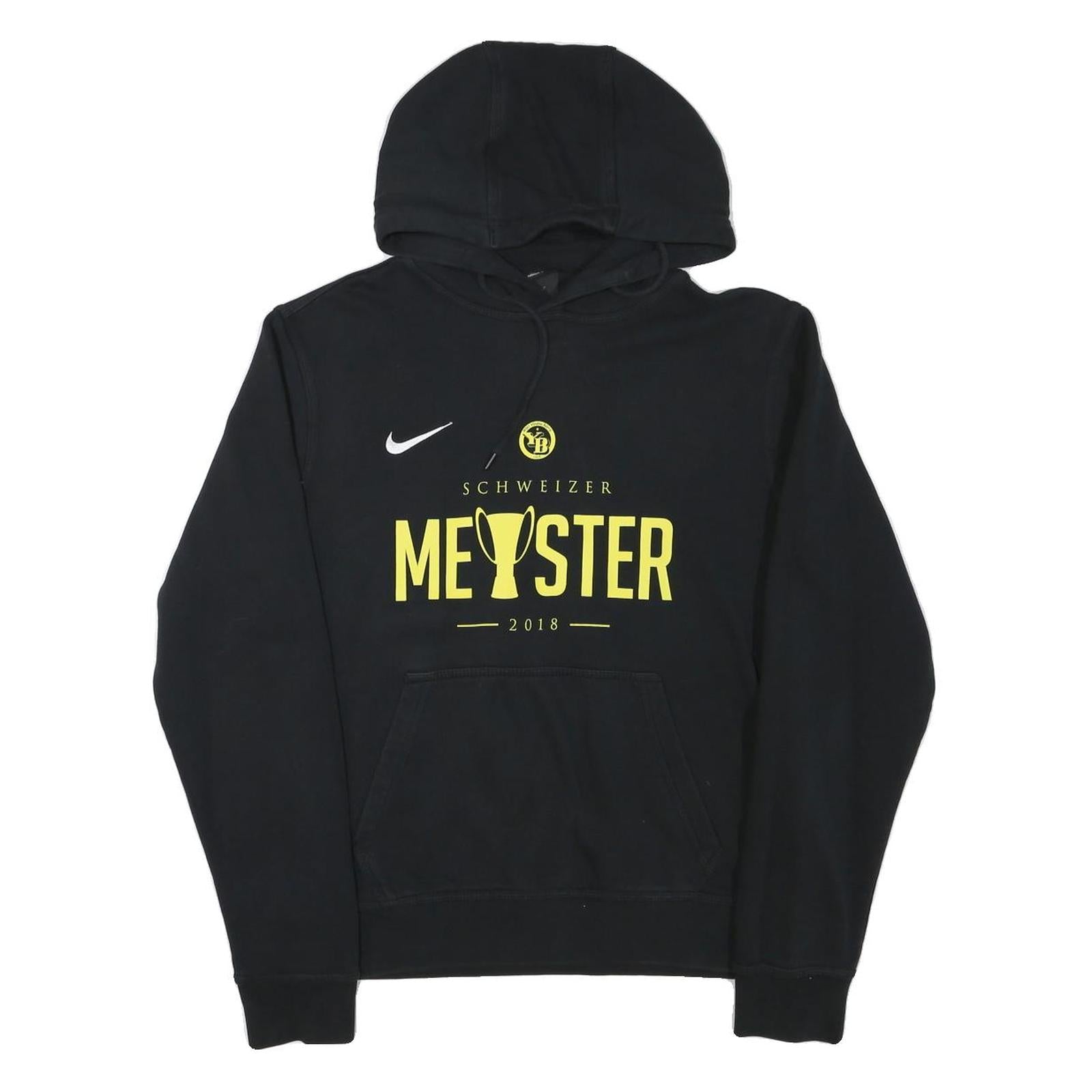 NIKE Mens Black Schweizer Meister 2018 Cotton Blend Pullover Hoodie M Sportswear
