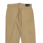 BOSS HUGO BOSS Mens Cotton Blend Beige Regular Fit Straight Trousers W36 L26