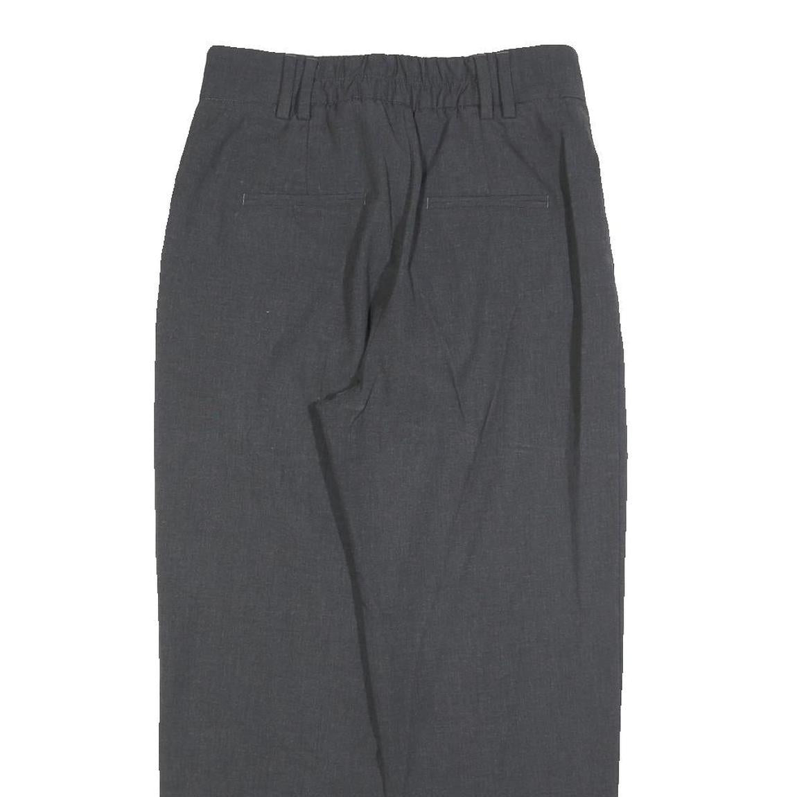 ZARA Womens Polyester Blend Grey Regular Tapered Trousers W28 L25 Smart Casual