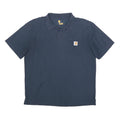 CARHARTT Mens Navy Blue Pocket Polo Shirt Short Sleeve L Workwear Casual