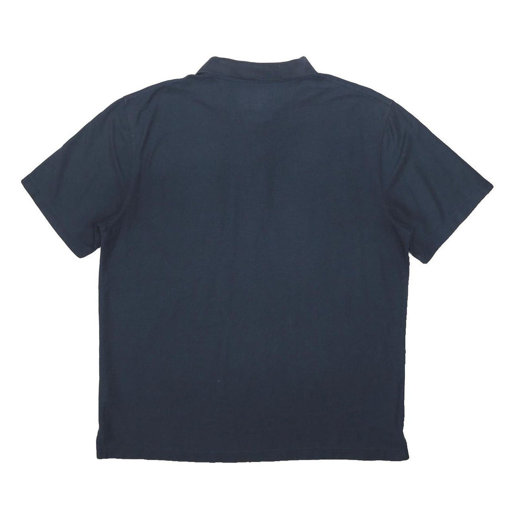 CARHARTT Mens Navy Blue Pocket Polo Shirt Short Sleeve L Workwear Casual