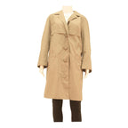 CROYDON Womens Beige Button Cotton Blend Classic Jacket M Plain Stylish