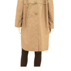 CROYDON Womens Beige Button Cotton Blend Classic Jacket M Plain Stylish