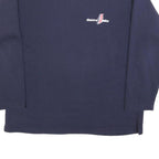 DETTO FATTO Mens Navy Blue Elektro Blitz Crew Neck L Cotton Blend Sweatshirt