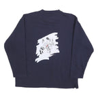 DETTO FATTO Mens Navy Blue Elektro Blitz Crew Neck L Cotton Blend Sweatshirt