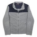 TOMMY HILFIGER Mens Grey & Navy Casual Zip Jacket M Polyester Plain Lightweight