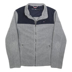 TOMMY HILFIGER Mens Grey & Navy Casual Zip Jacket M Polyester Plain Lightweight