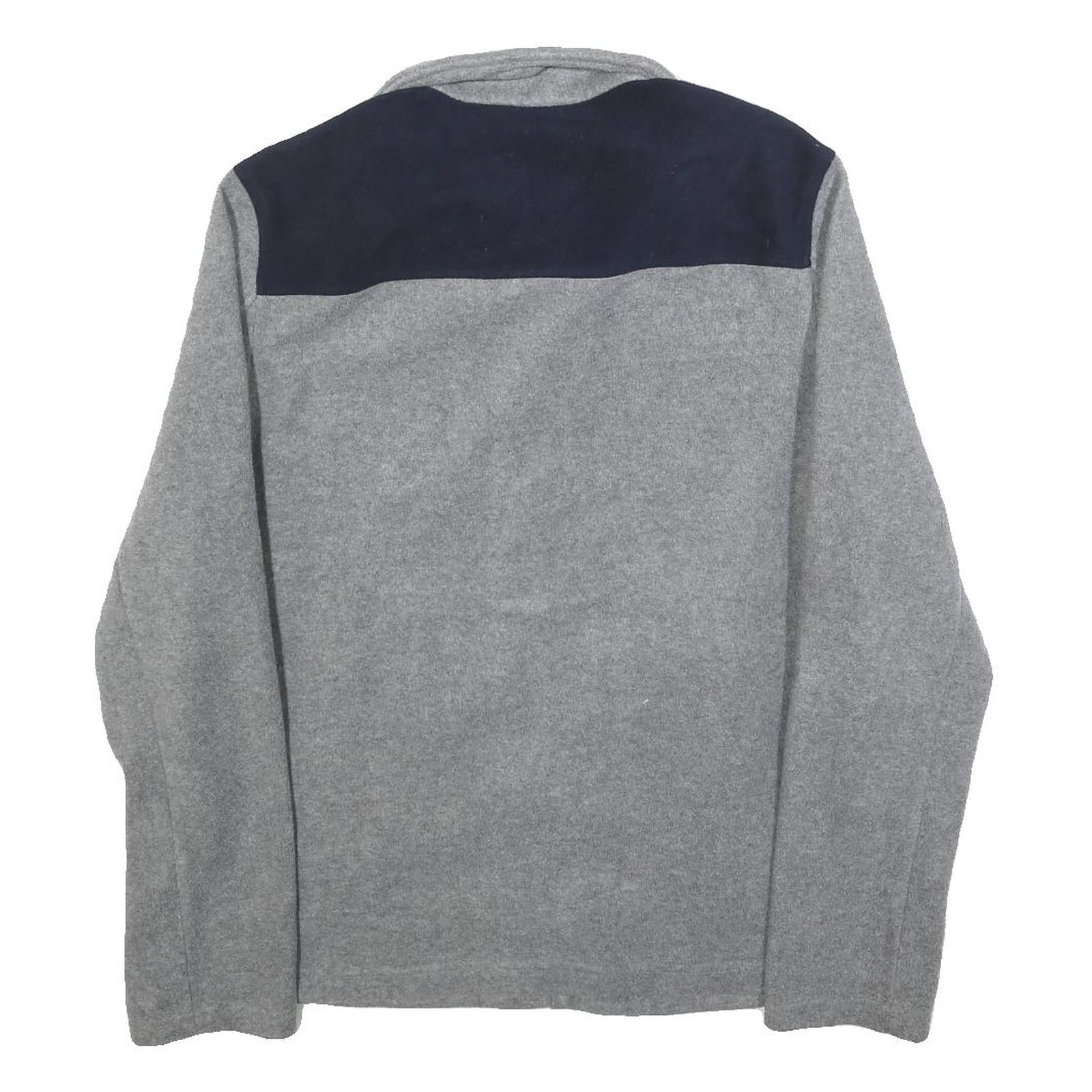 TOMMY HILFIGER Mens Grey & Navy Casual Zip Jacket M Polyester Plain Lightweight