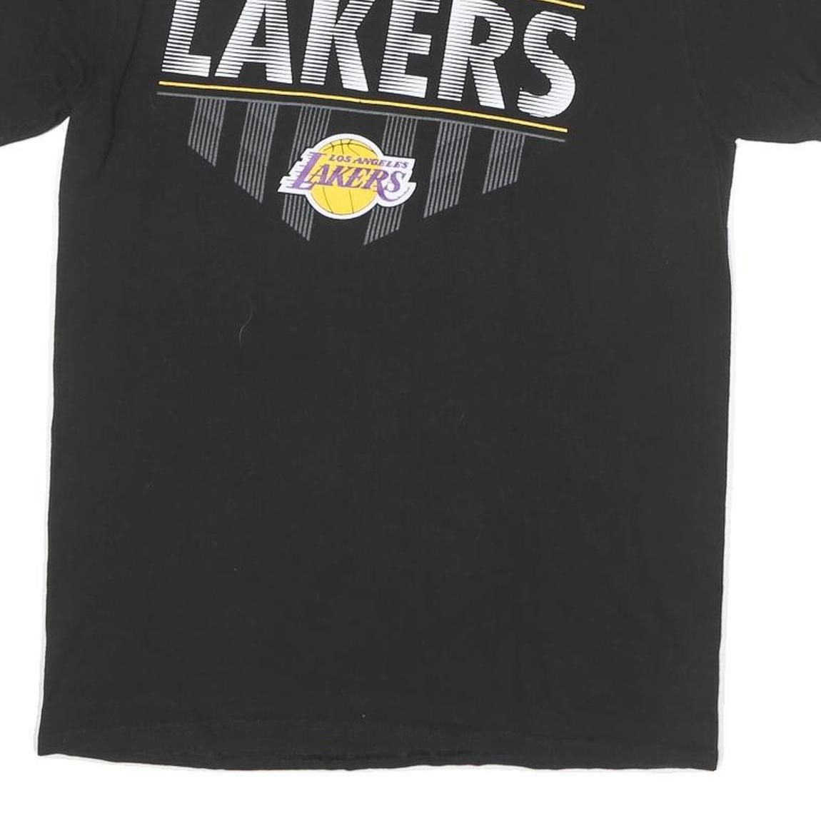NBA Mens Black Los Angeles Lakers Lebron James T-Shirt M Short Sleeve Crew Neck