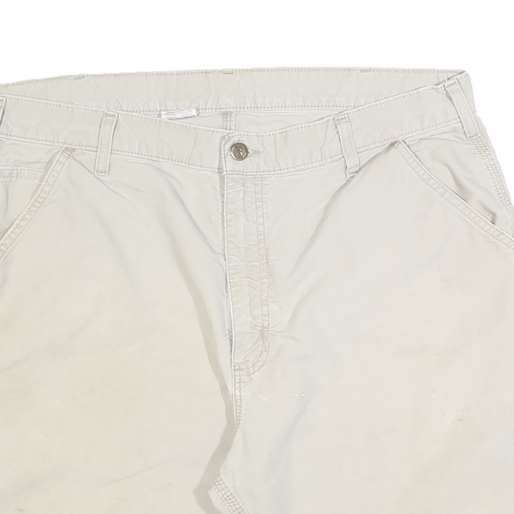 CARHARTT Mens Shorts Beige Casual Cotton Blend XL W38 Workwear Pocketed