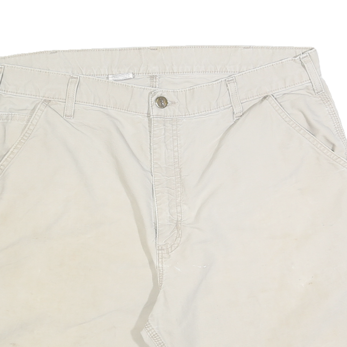 CARHARTT Mens Shorts Beige Casual Cotton Blend XL W38 Workwear Pocketed