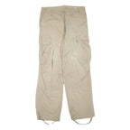 CARHARTT Mens Cotton Blend Beige Regular Cargo Trousers W36 L30 Workwear Utility