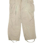 CARHARTT Mens Cotton Blend Beige Regular Cargo Trousers W36 L30 Workwear Utility