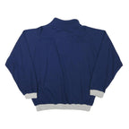 BIEDERMANN Mens Navy Blue Sweatshirt Collared M Cotton Blend Pullover Casual