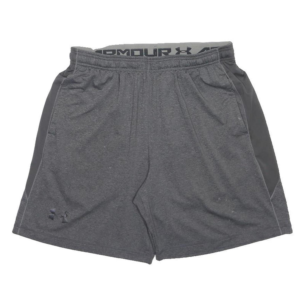 UNDER ARMOUR Mens Shorts Grey Casual L W30 Cotton Blend Sport Activewear
