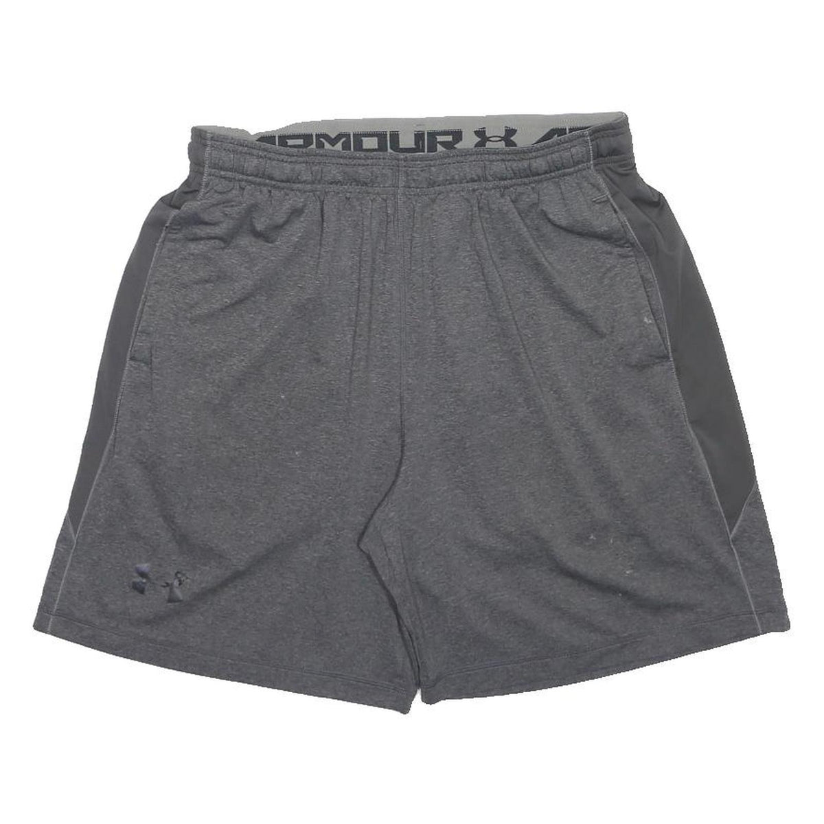 UNDER ARMOUR Mens Shorts Grey Casual L W30 Cotton Blend Sport Activewear
