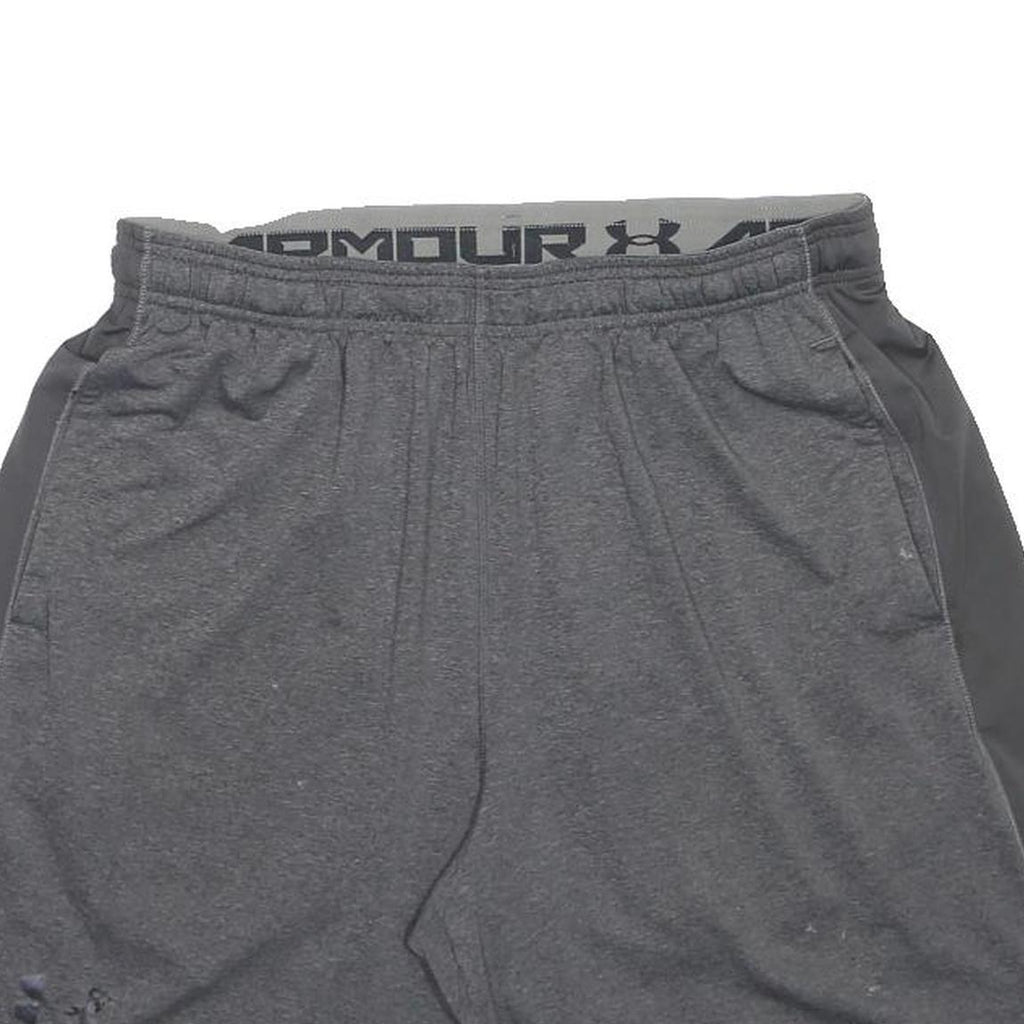 UNDER ARMOUR Mens Shorts Grey Casual L W30 Cotton Blend Sport Activewear