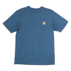 CARHARTT Mens Blue & Yellow Pocket T-Shirt M Short Sleeve Crew Neck Cotton