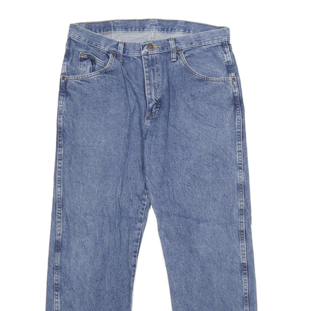 WRANGLER Mens Jeans Blue Regular Straight Denim Medium W35 L30 Classic Cotton
