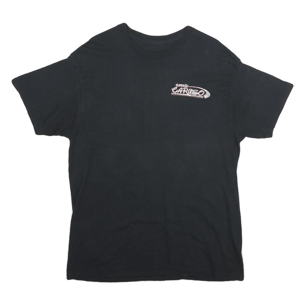 Mens Black Carrie Caruso Graphic T-Shirt M Short Sleeve Crew Neck Motor Racing