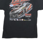Mens Black Carrie Caruso Graphic T-Shirt M Short Sleeve Crew Neck Motor Racing