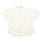 Mens Shirt White Crazy Pattern XL