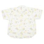Mens Shirt White Crazy Pattern XL