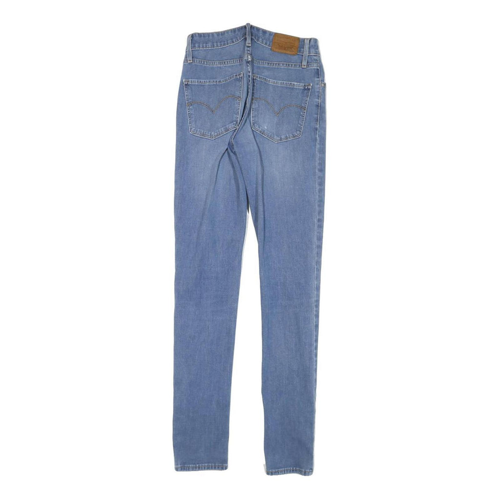LEVI'S 721 Womens Jeans Blue Slim Skinny Denim Medium W22 L29 Stretch Zip