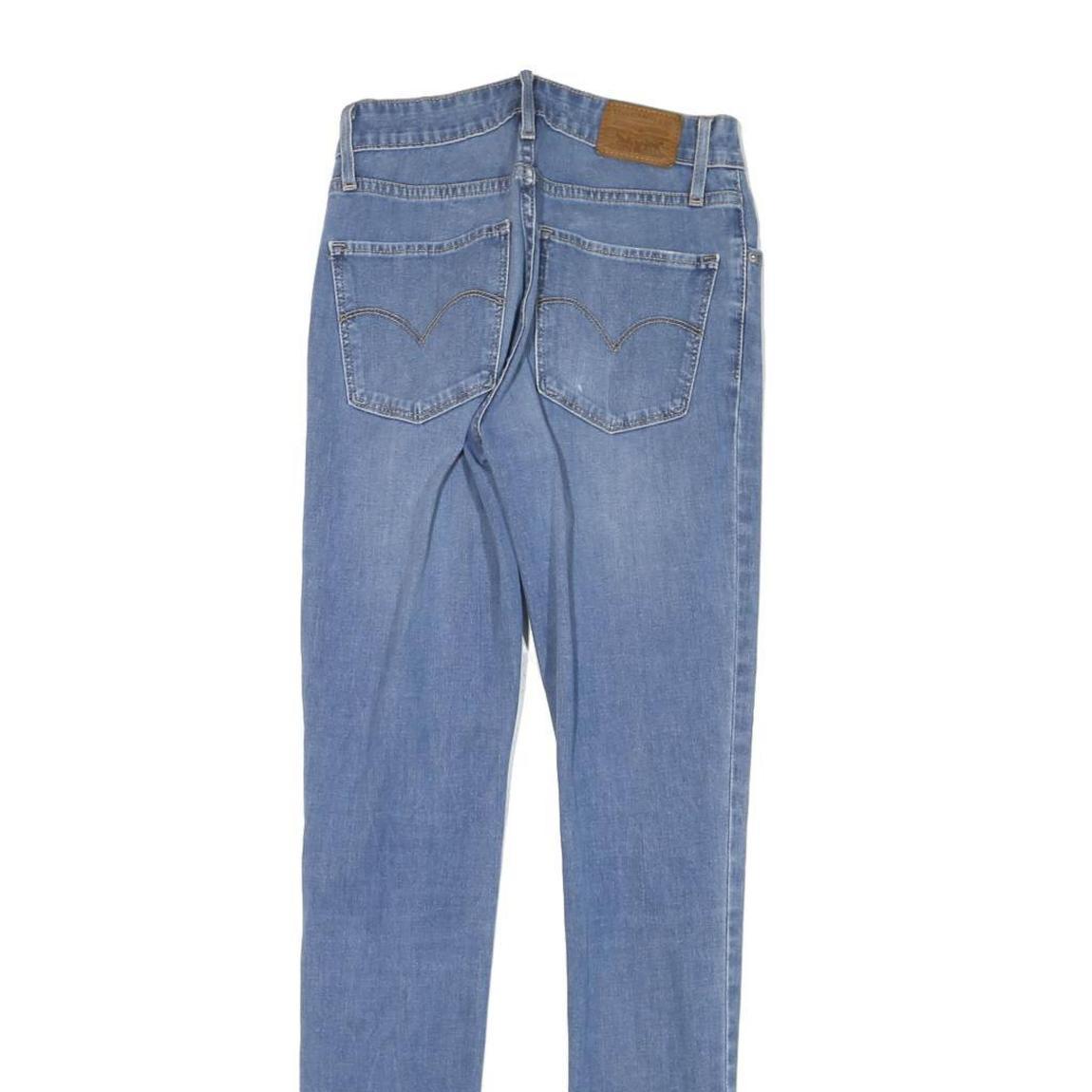 LEVI'S 721 Womens Jeans Blue Slim Skinny Denim Medium W22 L29 Stretch Zip