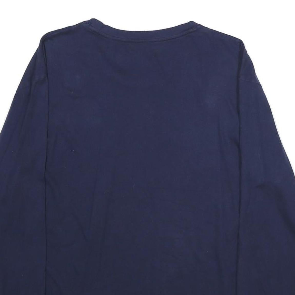 NAUTICA Mens Blue Long Sleeve Crew Neck Cotton T-Shirt L Classic Fit