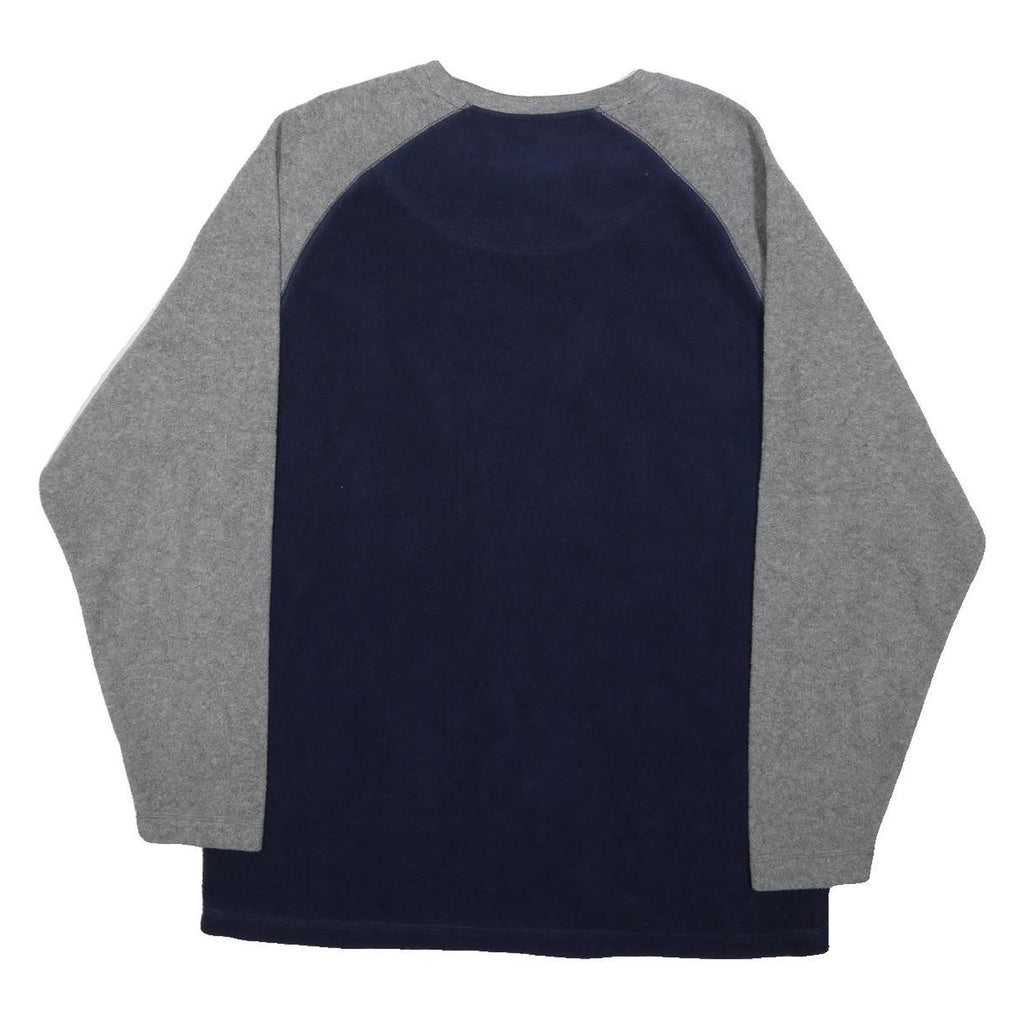 NAUTICA Mens Navy & Grey Plain Polyester Crew Neck Basic Knit Jumper M Casual