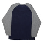NAUTICA Mens Navy & Grey Plain Polyester Crew Neck Basic Knit Jumper M Casual
