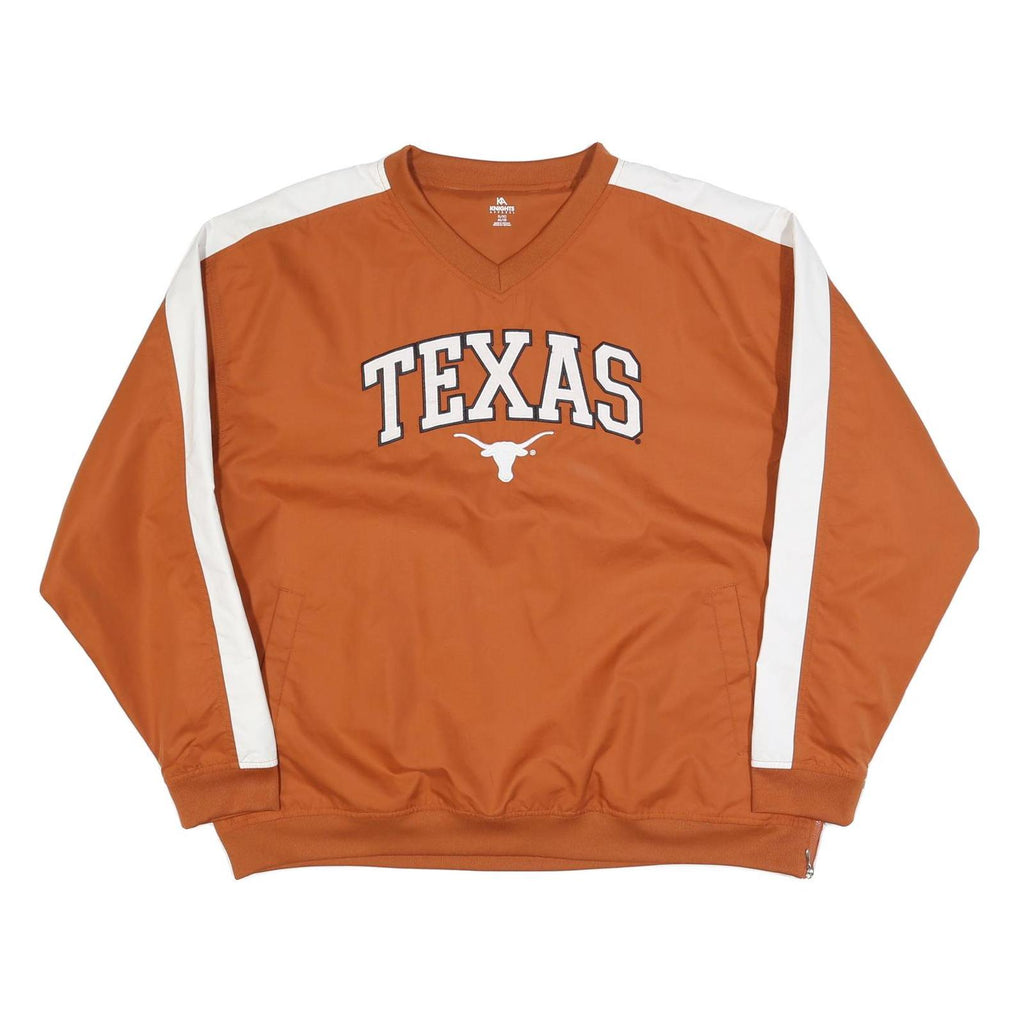 KNIGHTS APPAREL Mens Orange & White Texas V-Neck XL Sweater Pullover Polyester