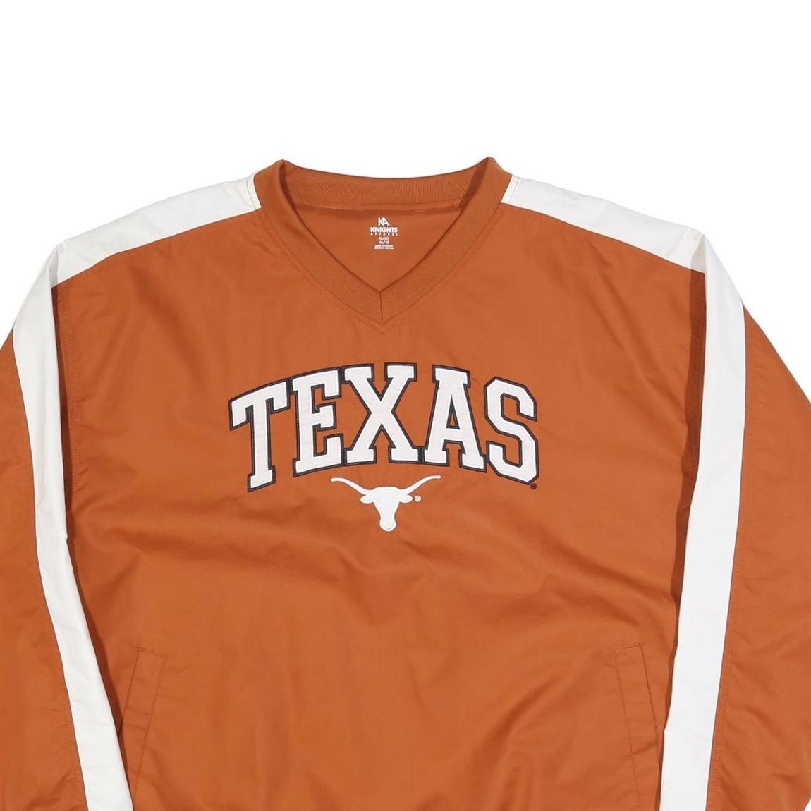 KNIGHTS APPAREL Mens Orange & White Texas V-Neck XL Sweater Pullover Polyester