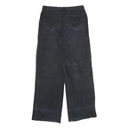 ES Womens Loose Fit Black Denim Jeans W30 L31 Cotton Blend Zip Casual