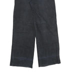 ES Womens Loose Fit Black Denim Jeans W30 L31 Cotton Blend Zip Casual