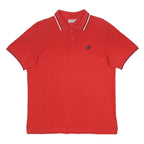 LOTTO Mens Red Polo Shirt L Cotton Classic Fit Sports Casual