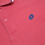 LOTTO Mens Red Polo Shirt L Cotton Classic Fit Sports Casual